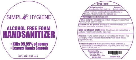 Simple Hygiene Alcohol Free Foam Hand Sanitizer 포장