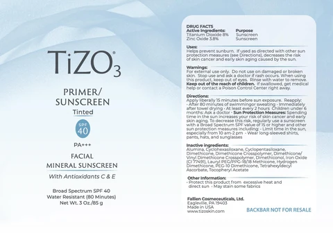 TiZO3 packaging