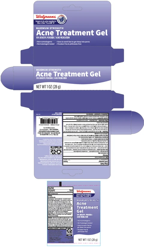 Walgreens Maximum Strength Acne TreatmentAcne medication packaging