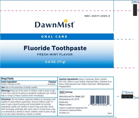 DawnMist Fluoride Tooth 포장