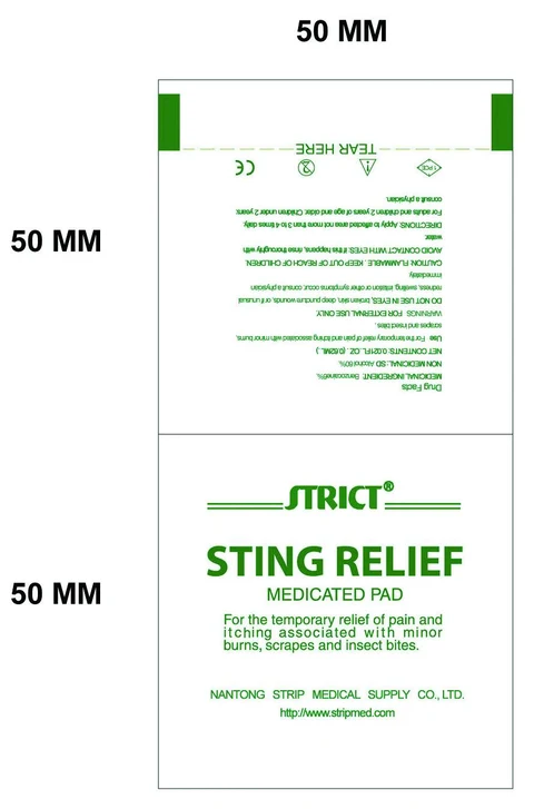 Sting Relief packaging