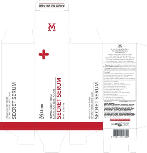 Li om FERMENTATION FORM ELASTIC CARE SECRET SERUM packaging