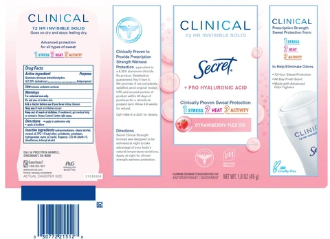 Secret Clinical Invisible Solid Strawberry Fizz Scent 포장