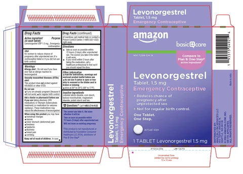 AMAZON BASIC CARE LEVONORGESTREL 포장