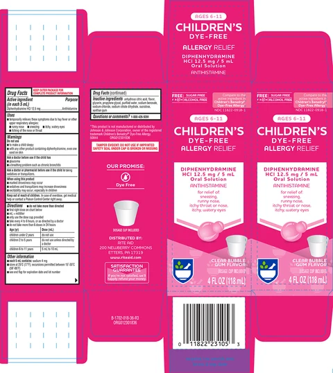 Childrens Dye Free Allergy Relief packaging