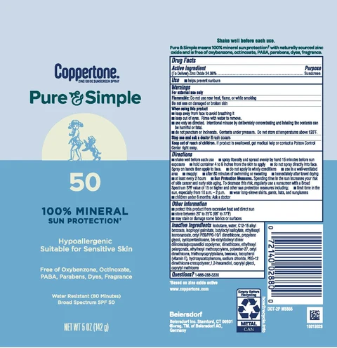 Coppertone Waterbabies Pure and Simple Sunscreen SPF 50 포장