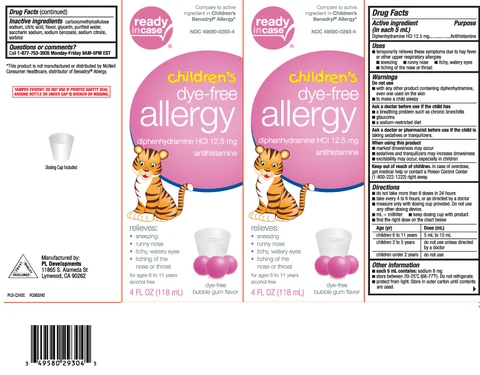 Childrens Dye Free Allergy packaging
