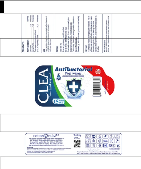CLEA FANTASY ANTIBACTERIAL WET WIPES packaging