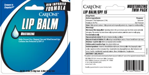Care One Moisture SPF 15 Lip Balm 포장