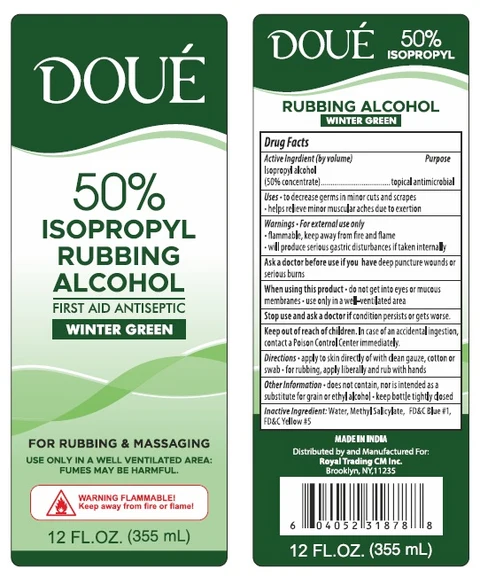 DOUE 50% ISOPROPYL RUBBING ALCOHOL WITH WINTERGREEN 포장