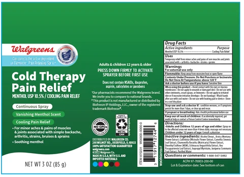 Cold Therapy Pain ReliefWalgreens 포장