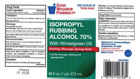 Isopropyl Alcohol 70 Percent With Wintergreen Oil packaging