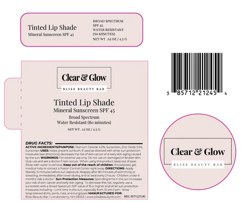 Tinted Lip Shade Sunscreen packaging
