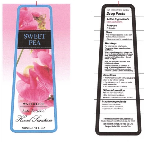 Sweet Pea Waterless Anti-Antibateria Hand Sanitizer 포장