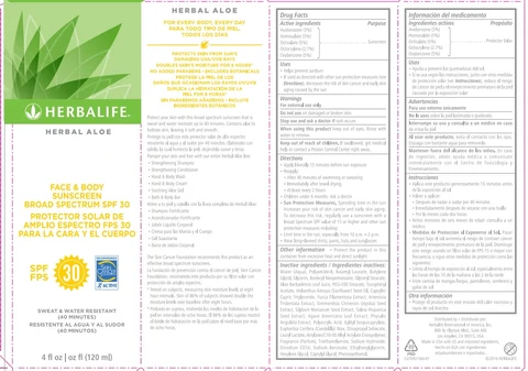 Herbal Aloe Face and Body SPF 30 포장