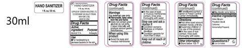Hand Sanitizer packaging