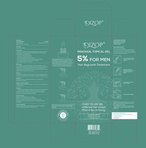 DIZOP 5% Minoxidil Topical Gel 포장