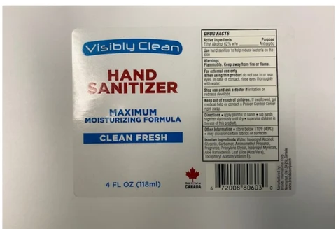 Visibly Clean Hand Sanitizer 포장