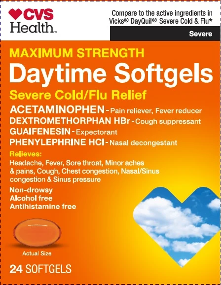 Daytime Severe Cold and Flu Relief 포장