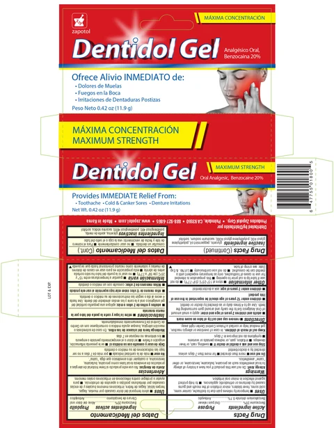 Zapotol Dentidol Oral Analgesic 포장