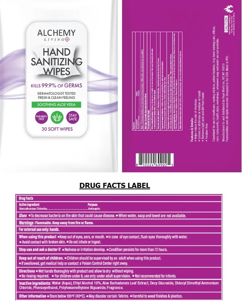 Alchemy Living Hand Sanitizing Wipes 포장
