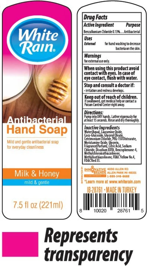 White Rain Antibacterial Hand MILK and HONEY packaging