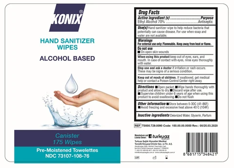 Konix 175 wipes canister