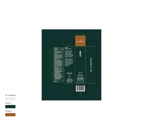 Ceile tint PROTECT tinted serum SPF 50 Medium Rich 포장