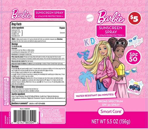 Smart Care Barbie KIDS SUNSCREEN SPF 50 포장