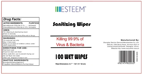 SANITIZING WIPES 포장