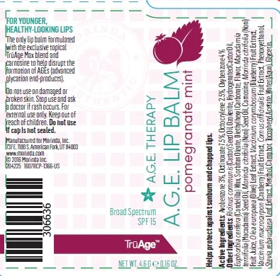 TruAge Lip Balm Pomegranate MintSPF15 포장