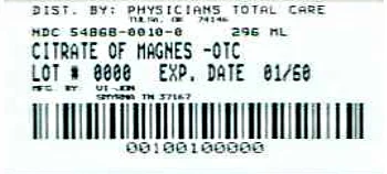 Citrate of Magnesium packaging