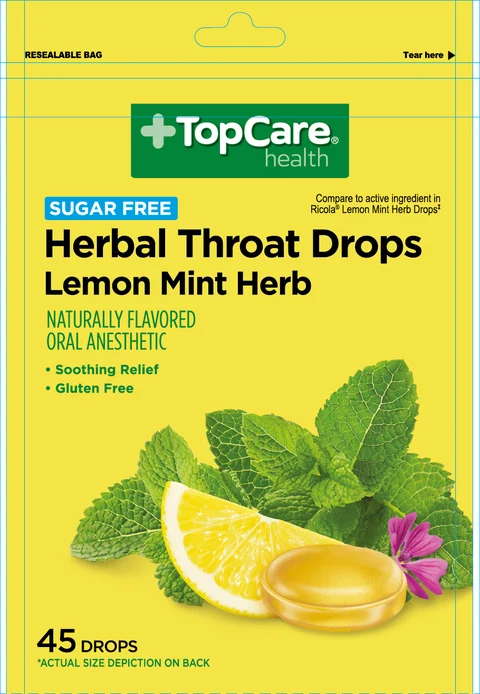 Herbal Throat Drops Lemon Mint Herb 포장