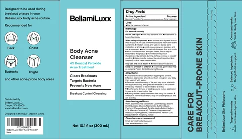 BellamiLuxx Body acne cleanser 포장