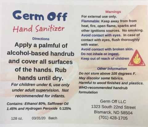 Hand Sanitizer packaging