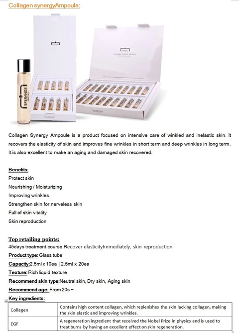 SFERANGS COLLAGEN SYNERGY AMPOULE 포장