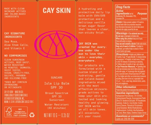 Cay Skin Isle Lip Balm SPF 30 Coral / Cay Skin Isle Lip Balm SPF 30 Bad Gyal Berry / Cay Skin Isle Lip Balm SPF 30 Nude Ting / Cay Skin Isle Lip Balm SPF 30 Cocoa Cabana / Cay Skin Isle Lip Balm SPF 30 / Cay Skin Isle Lip Balm SPF 30 Irie Rose 포장