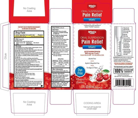 Infants Pain Relief Dye-Free packaging