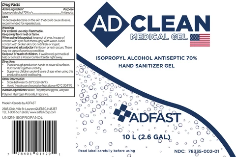 ADCLEAN Medical Gel 포장