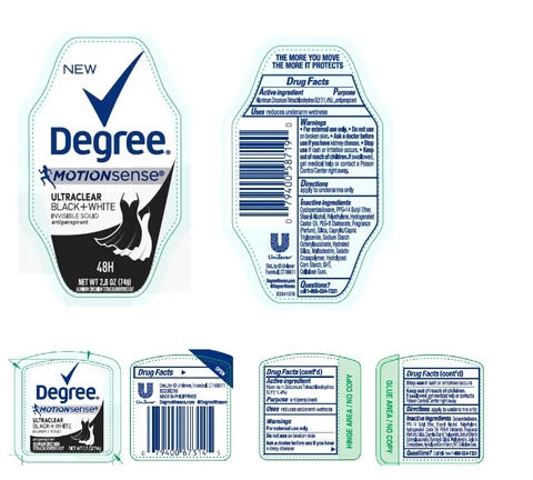 DegreeMotionsense UltraClear Black and White Invisible Solid 48H Antiperspirant 포장