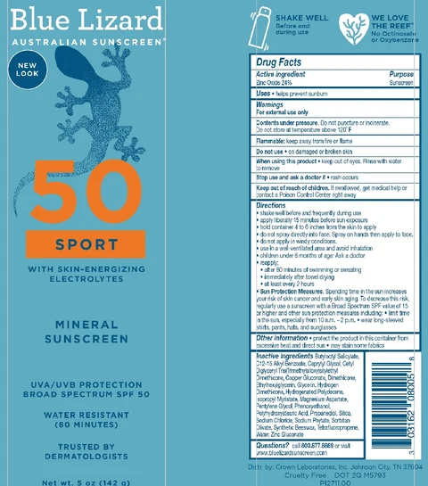 Blue Lizard Sport SPF 50 포장