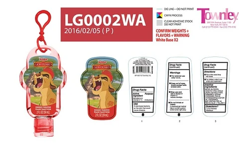 The Lion Gurad Hand Sanitizer packaging
