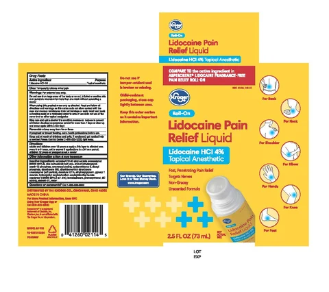 Kroger Lidocaine Pain Relieving 포장