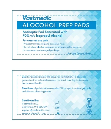 Vastmedic ALCOHOL PREP PADS 포장