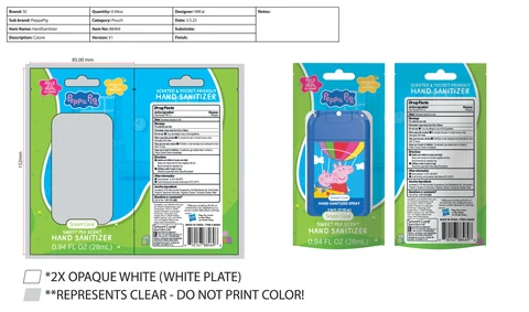 Smart Care Kids Hand Sanitizer Peppa pig 포장
