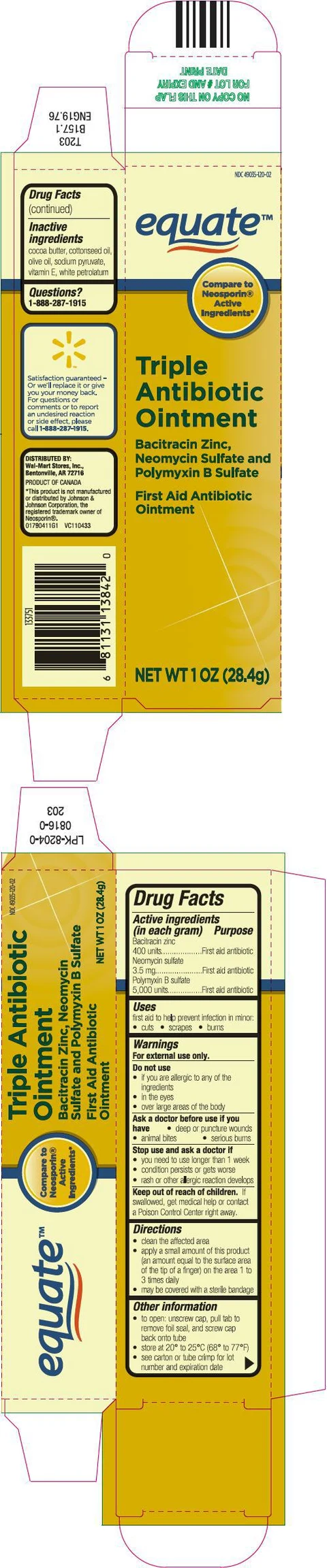 Triple Antibiotic packaging