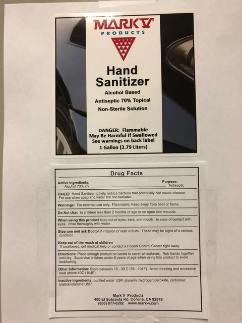 Hand Sanitizer packaging