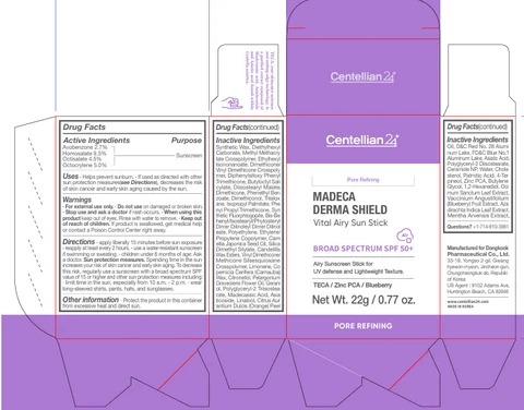 Centellian24 Madeca Derma Shield Vital Airy Sun Stick 포장