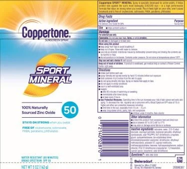 Coppertone Sport Mineral Sunscreen SPF 50 포장