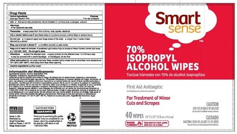 Smart Sense Isopropyl Alcohol Wipes 포장